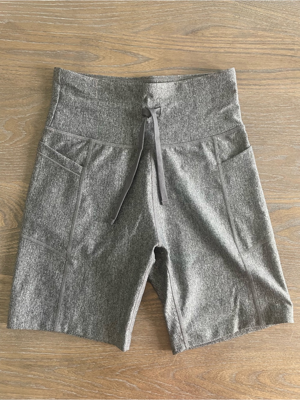 Hype Gray Biker Shorts with Drawstring